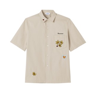  Áo Sơ Mi Cộc Tay Buggy Flower Kaki Cotton - Local brand Revvour 