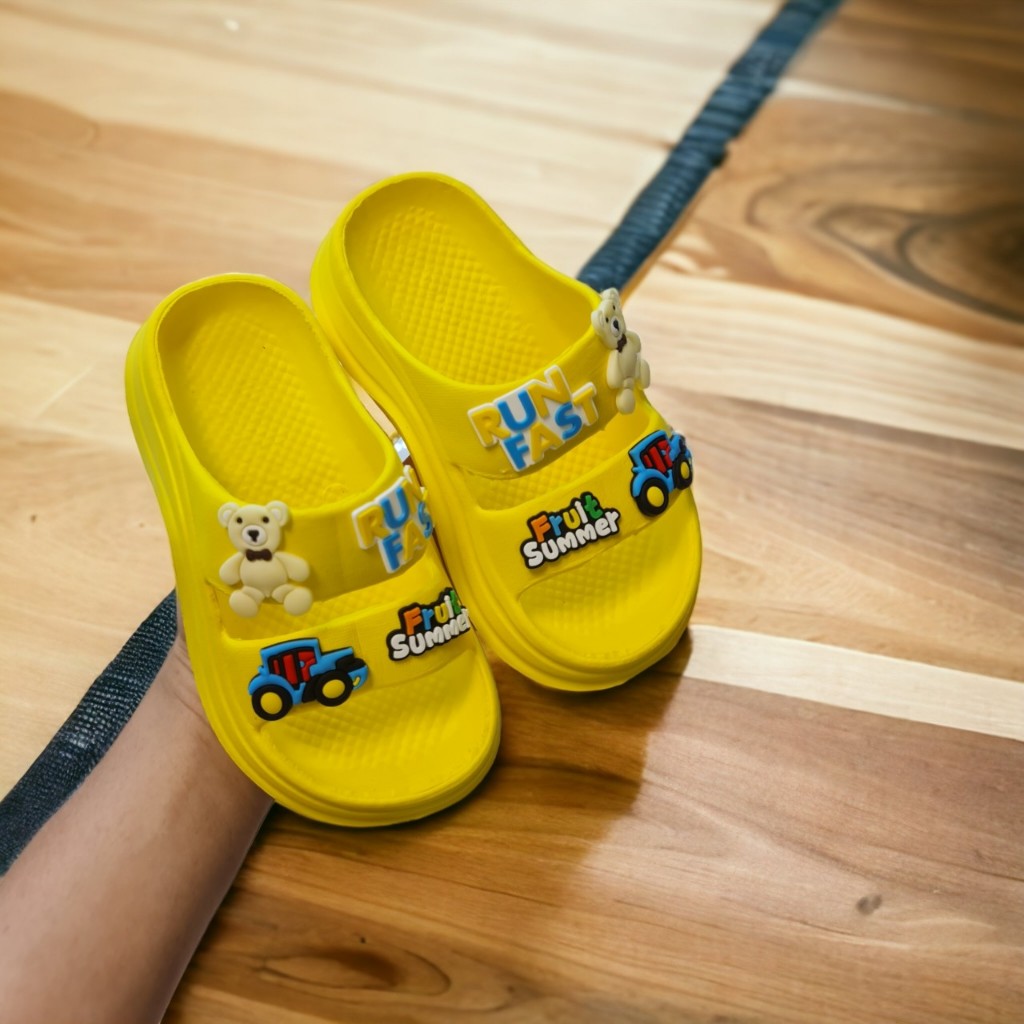 Dép bánh mì đế cong cho bé gái hình hoa mai cho bé gái siêu mềm êm chân