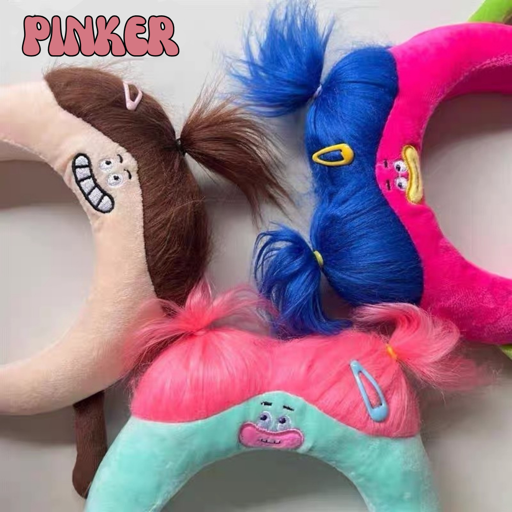 Băng đô cài tóc PINKER Bờm cài tóc bông búp bê Dopamine xấu xí rửa mặt siêu dễ thương B001