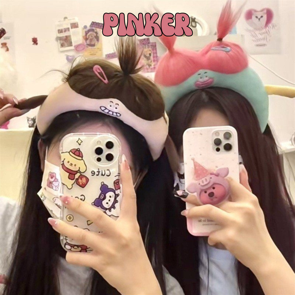 Băng đô cài tóc PINKER Bờm cài tóc bông búp bê Dopamine xấu xí rửa mặt siêu dễ thương B001