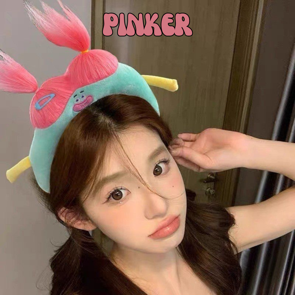 Băng đô cài tóc PINKER Bờm cài tóc bông búp bê Dopamine xấu xí rửa mặt siêu dễ thương B001