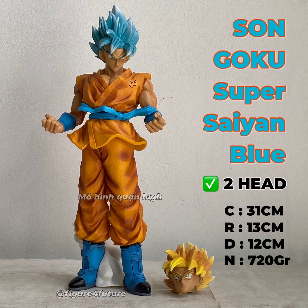 Mô hình Son Goku Super saiyan blue cao 31CM - Goku Super Saiyan - Dragonball Super - Goku blue figure - SSJSS goku