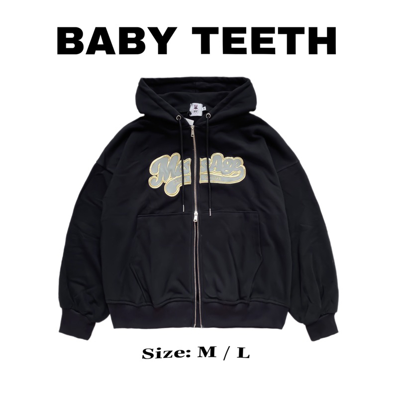 Áo khoác hoodie boxy khoá zip