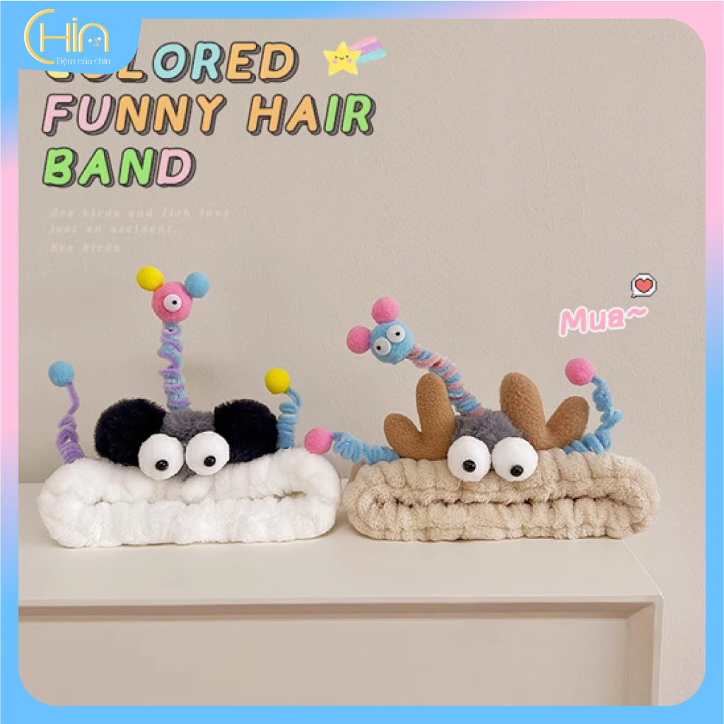 Băng đô rửa mặt, Băng Đô  Cài Tóc đôi mắt hoạt hình dễ thương nghộ nghĩnh