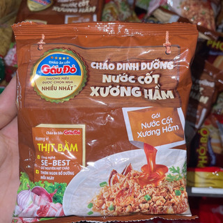 Combo 10 Gói Cháo Gấu Đỏ Vị Thịt Gà , Thịt Bằm