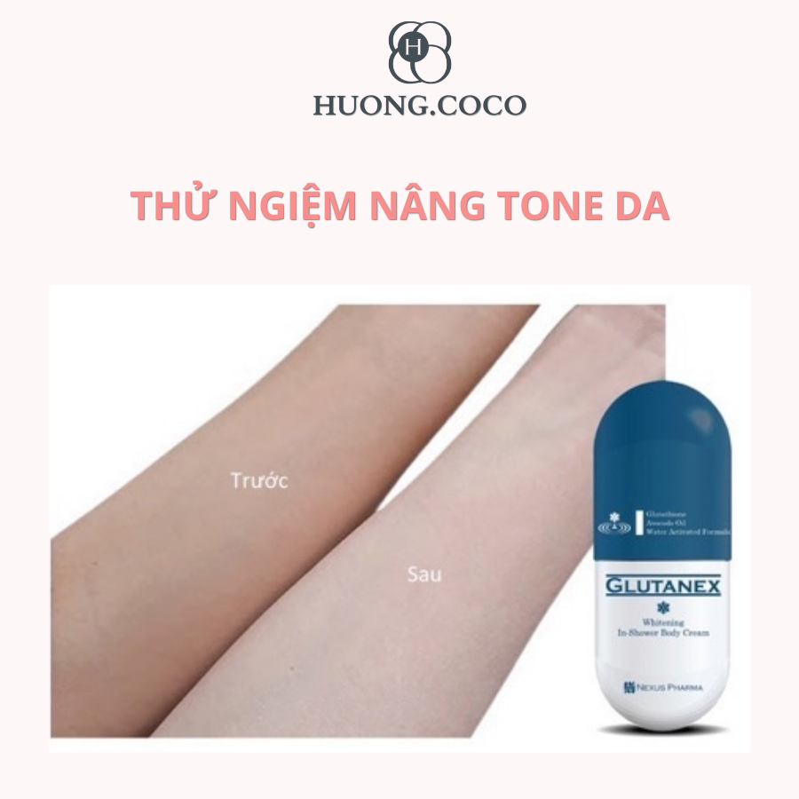 Sữa Tắm Dưỡng Trắng Da Toàn Thân Glutanex Whitening In Shower Body Cream 300ml Chiết Xuất Tự Nhiên Giúp Da Ẩm Mượt