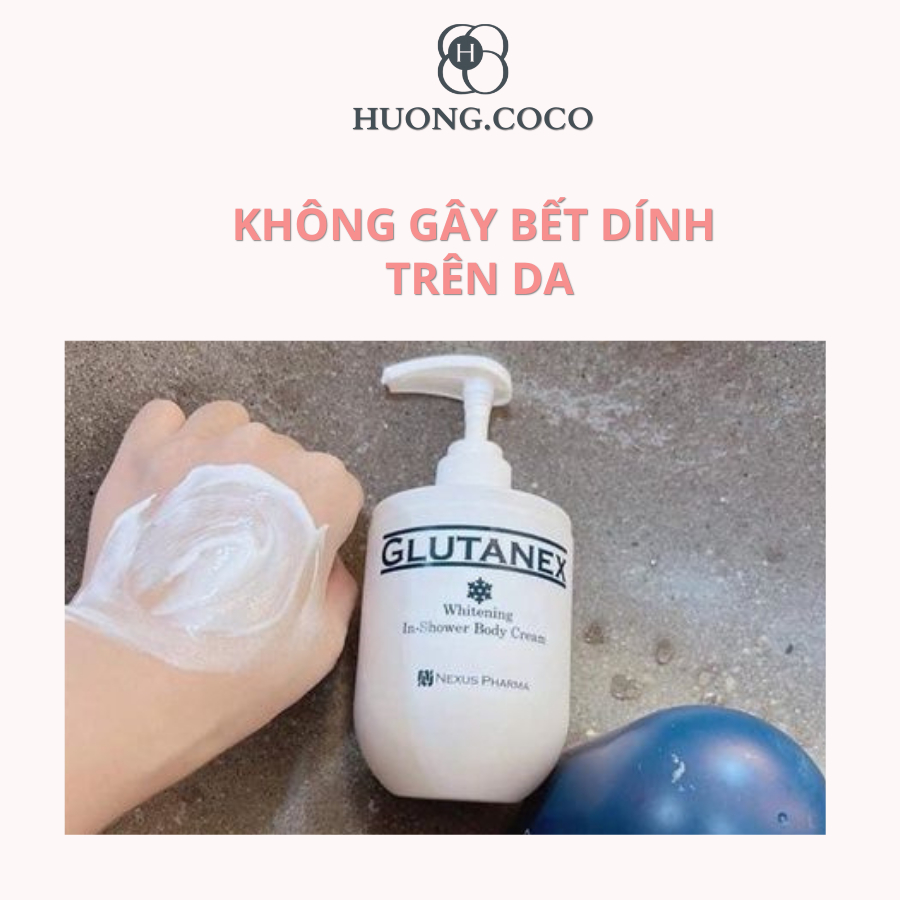 Sữa Tắm Dưỡng Trắng Da Toàn Thân Glutanex Whitening In Shower Body Cream 300ml Chiết Xuất Tự Nhiên Giúp Da Ẩm Mượt