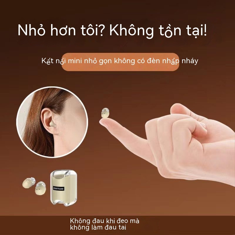 Tai nghe Bluetooth không dây ngủ mới mini siêu nhỏ âm cao vô hình tai nghe Android, Apple, thể thao thông dụng