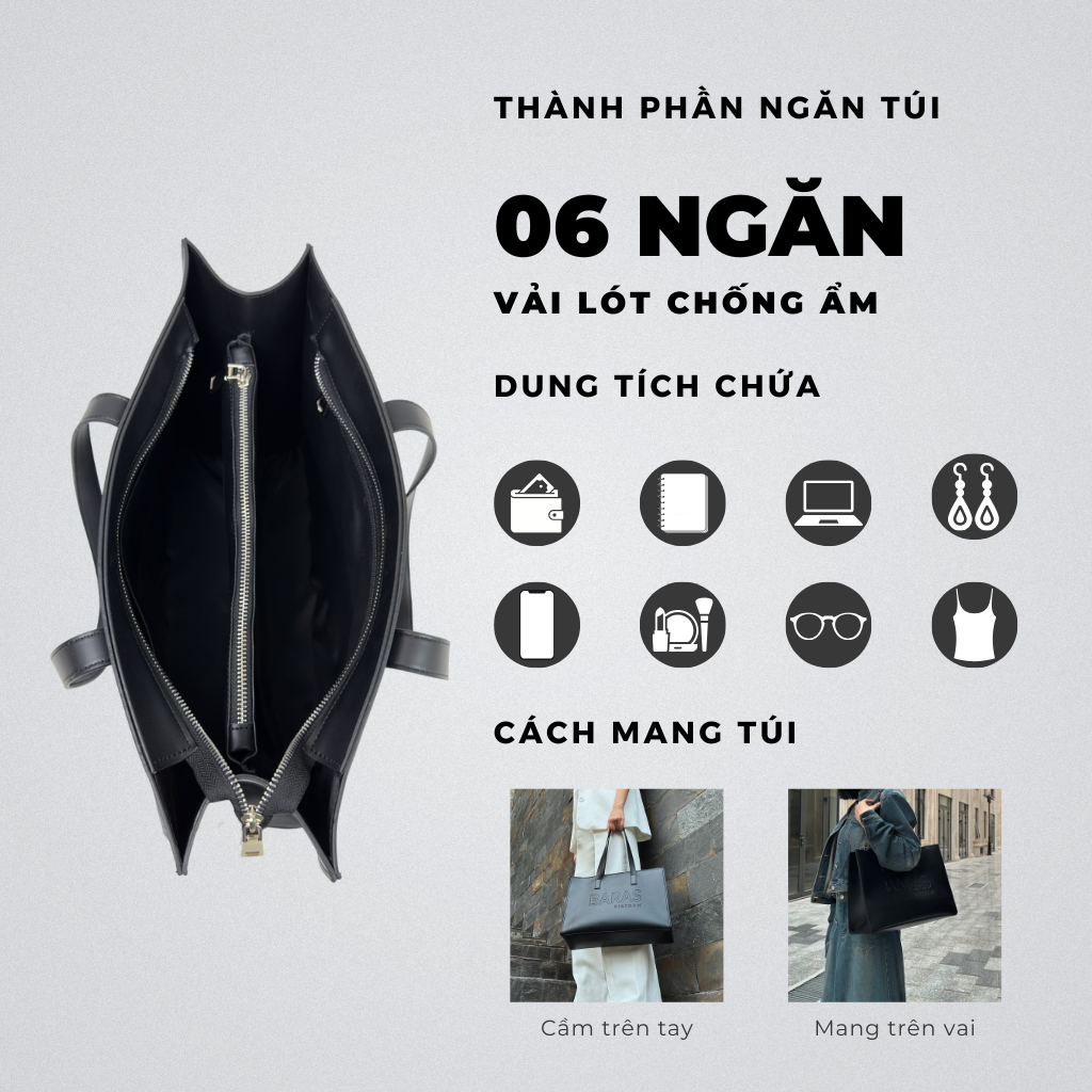 Túi xách da nữ thời trang - BARAS VIETNAM - túi xách nữ văn phòng