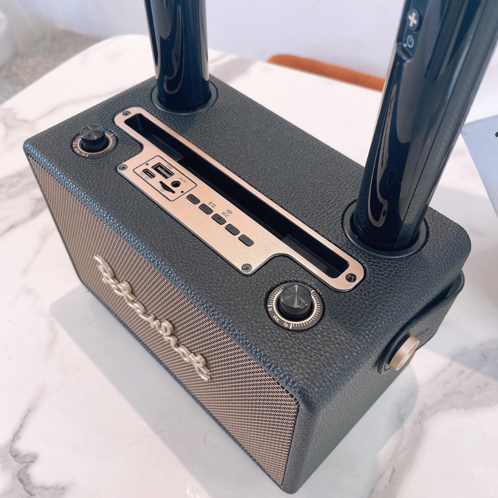 Loa Bluetooth Peterhot A108W - A106W Chính Hãng  , Loa Karaoke Không Dây Kèm 2 Mic, Nghe Nhạc Cực Đã, Bảo hành 24 Tháng