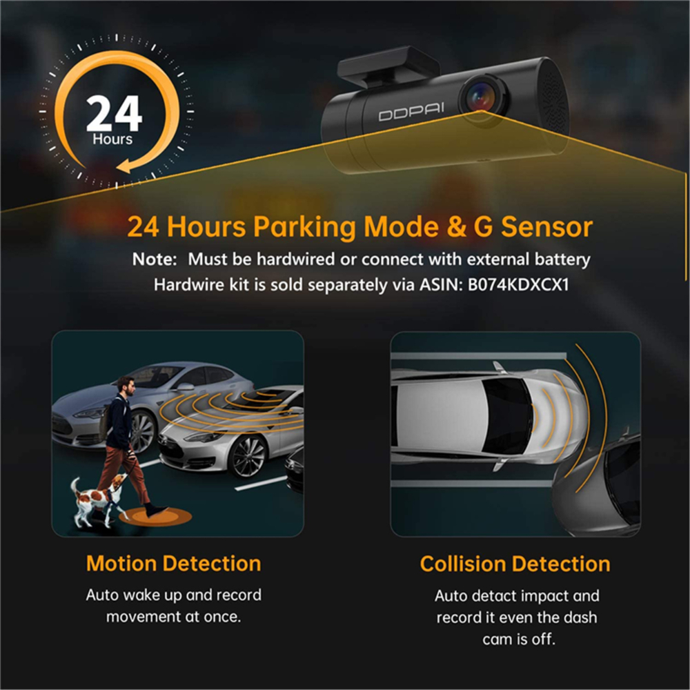 Camera Hành Trình Ô Tô DDPai Mini PRO Độ Phân Giải 2K Kết Nối Wifi Giám Sát Xe 24/7 Wifi Bảo Hành Chính Hãng 24 tháng