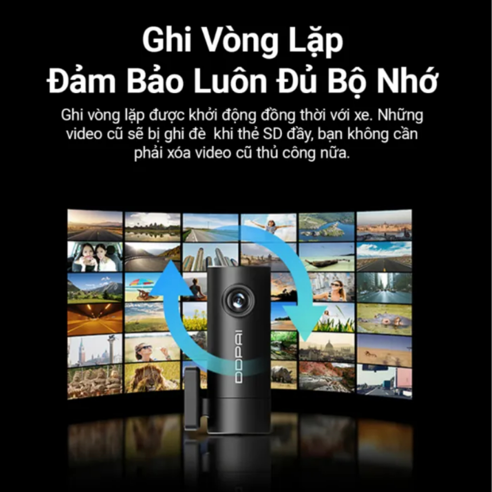 Camera Hành Trình Ô Tô DDPai Mini PRO Độ Phân Giải 2K Kết Nối Wifi Giám Sát Xe 24/7 Wifi Bảo Hành Chính Hãng 24 tháng