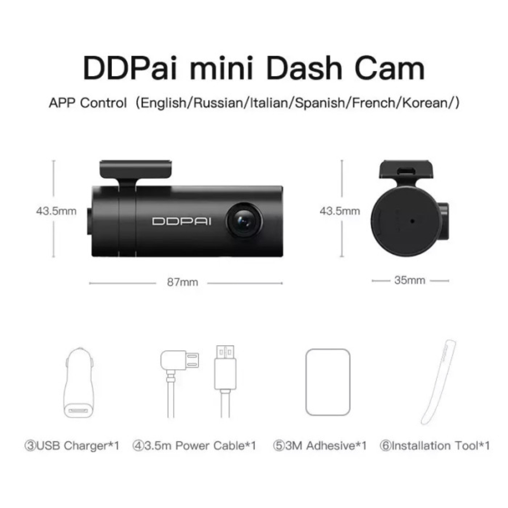 Camera Hành Trình Ô Tô DDPai Mini PRO Độ Phân Giải 2K Kết Nối Wifi Giám Sát Xe 24/7 Wifi Bảo Hành Chính Hãng 24 tháng