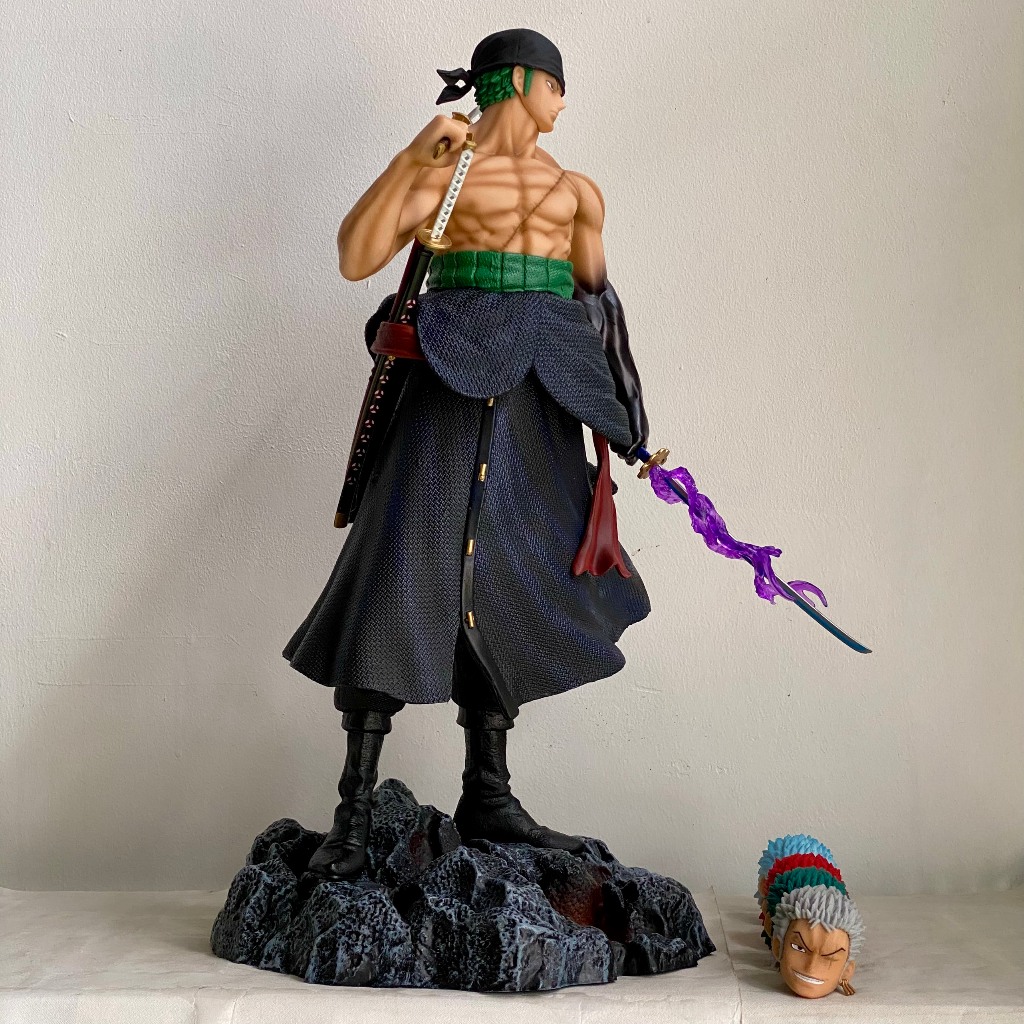 Mô Hình Zoro 50CM kèm 5 đầu thay thế - Roronoa Zoro JL StudioF1 - One Piece Figure Zoro - Zoro Dáng đứng