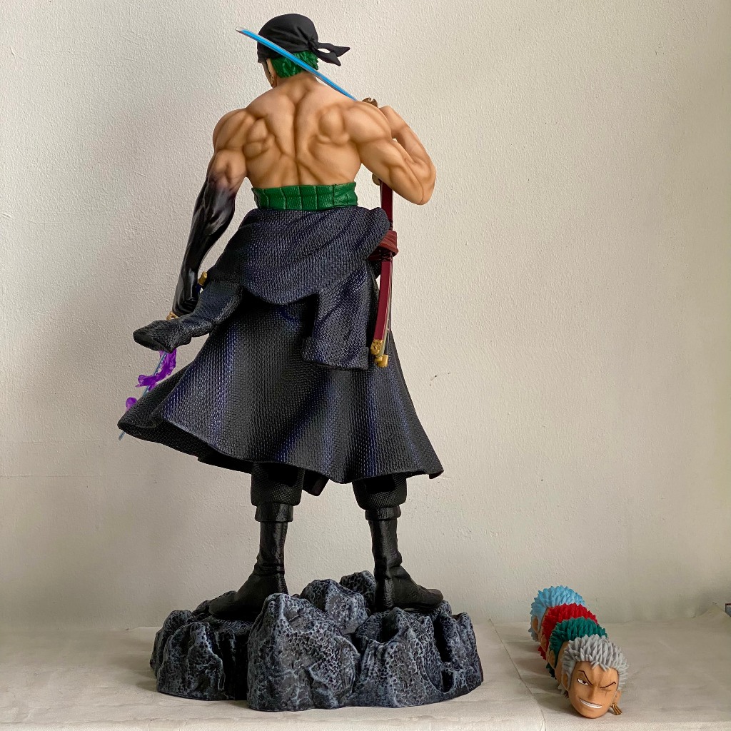 Mô Hình Zoro 50CM kèm 5 đầu thay thế - Roronoa Zoro JL StudioF1 - One Piece Figure Zoro - Zoro Dáng đứng