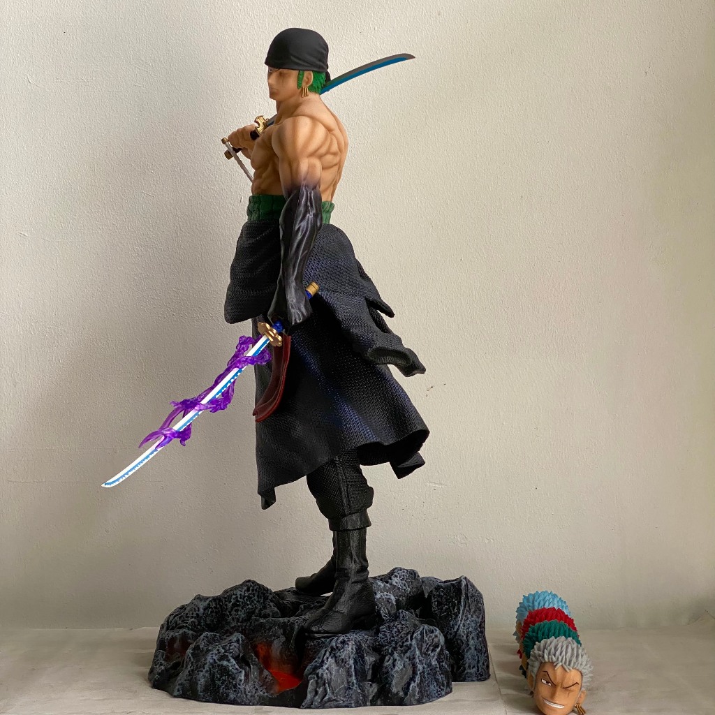 Mô Hình Zoro 50CM kèm 5 đầu thay thế - Roronoa Zoro JL StudioF1 - One Piece Figure Zoro - Zoro Dáng đứng