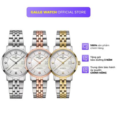 Đồng hồ cơ nữ Certina C035.007 mặt kính Sapphire cao cấp, chịu nước 10ATM, dây thép đeo tay thời trang, thanh lịch