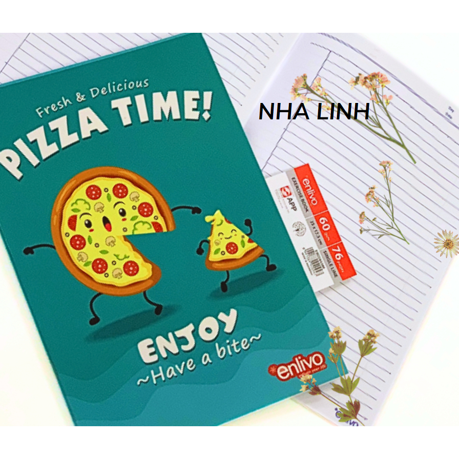 Combo 5 cuốn tập sinh viên 76 trang Enlivo kẻ ngang định lượng 60