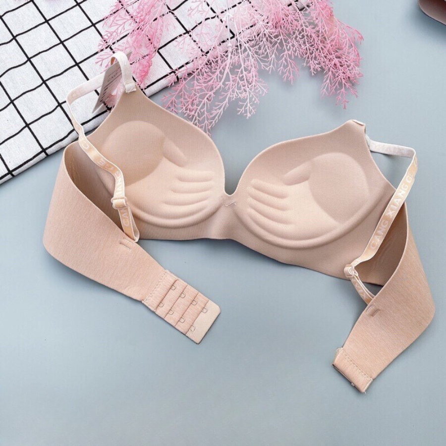 Áo Lót Ngực Su Đúc Bàn Tay Siêu Nâng Ngực Phối Dây Viền Chữ Cá Tính Cho Nữ KBRA A05