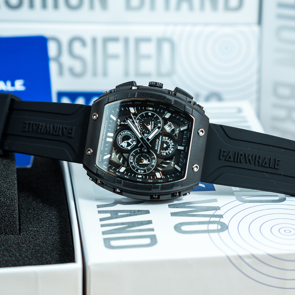 Đồng hồ chính hãng mark fairwhale vỏ abs dây silicon siêu bền