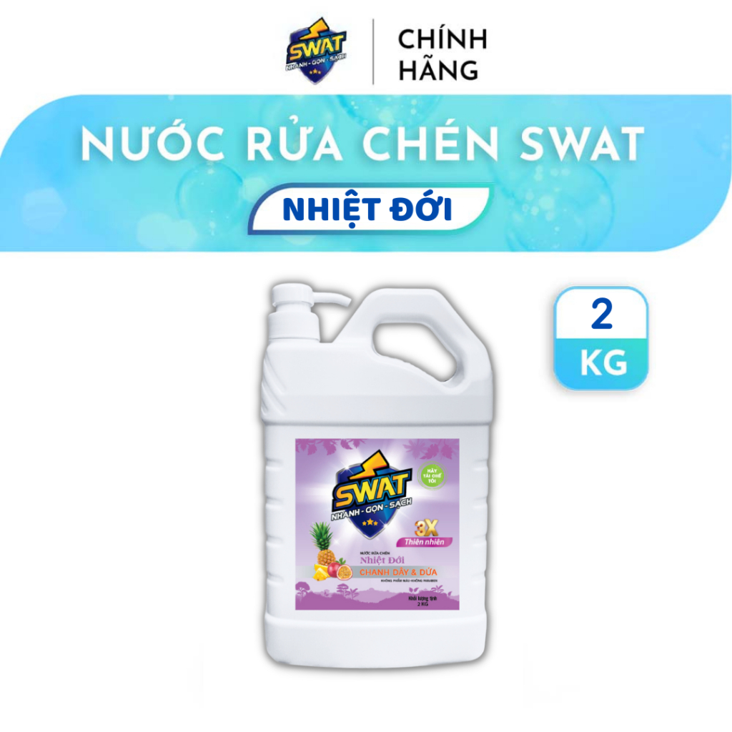 Nước Rửa Chén SWAT Siêu Sạch 2KG Có Vòi Siêu Tiện Lợi MỚI