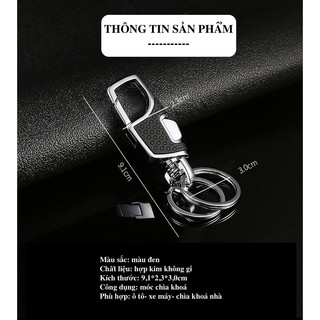 Móc khoá kim loại dùng cho ô tô, xe máy phiên bản cao cấp sang trọng đeo thắt lưng d06