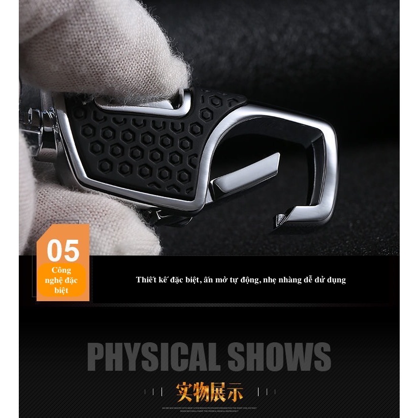 MÓC KHOÁ KIM LOẠI DÙNG CHO Ô TÔ, XE MÁY PHIÊN BẢN CAO CẤP SANG TRỌNG ĐEO THẮT LƯNG D06