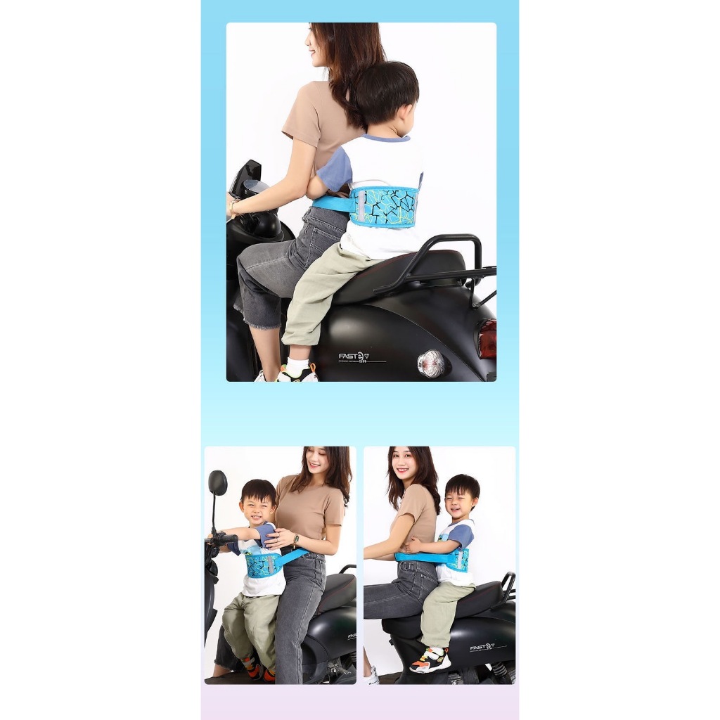 ĐAI XE MÁY PHẢN QUANG AN TOÀN CHO BÉ, ĐAI ĐỊU ĐI XE MÁY CHO BÉ 1-12 TUỔI H04N