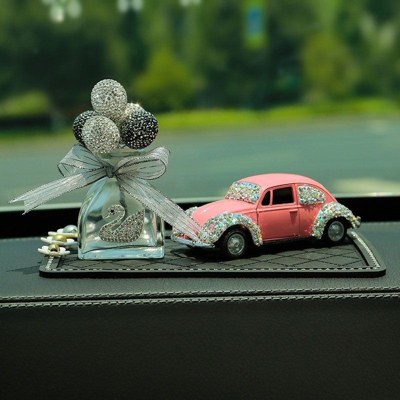 Mô hình ô tô đính đá trang trí taplo ô tô decor trang trí taplo chất liệu kim loại cao cấp