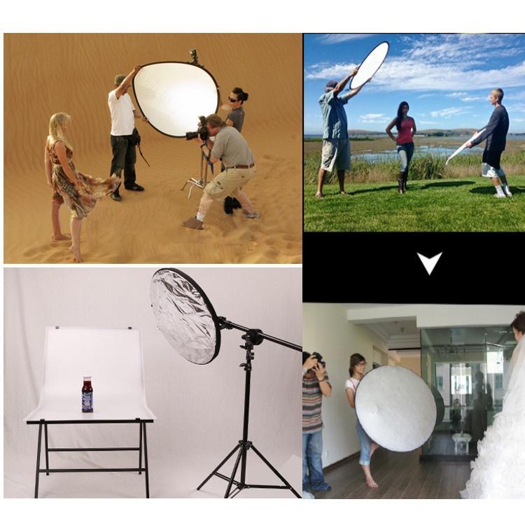 Tấm Hắt Sáng Tròn 30/60/ 80/ 110cm, Miếng Hắt Sáng 2 Trong 1 Chụp Ảnh Chuyên Nghiệp, Nâng cấp và dày lên