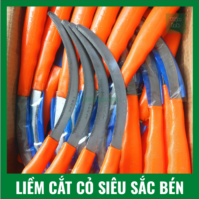 Liềm Cắt Cỏ Siêu Bén Làm Từ Thép Đặc Biệt Kích Thước 28cm 31cm Sử Dụng