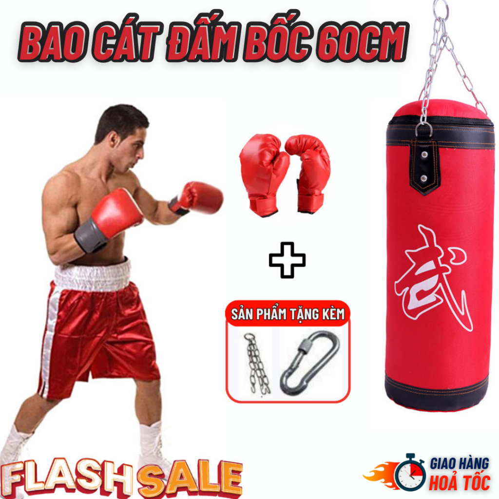 Vỏ Bao Cát Đấm Bốc Tập Võ BOXING 3 Lớp Siêu Bền, Vỏ Bao BOXING Tặng Kèm Bộ Đấm Bốc Tập Tại Nhà Và Găng Tay Cho Bé