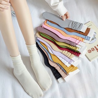 Tất Cao Cổ Nhún Trơn Tăm Chất Đẹp Nhiều Màu Thời Trang Phong Cách Hàn NTT