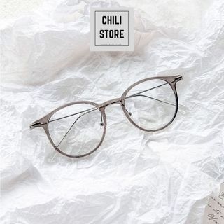 Gọng kính cận nam nữ Chilistore Kính cận thời trang mắt tròn 83098