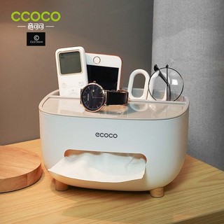 Hộp đựng khăn giấy để bàn thông minh, tiện lợi. Ecoco E2009, đa năng, mẫu mới.