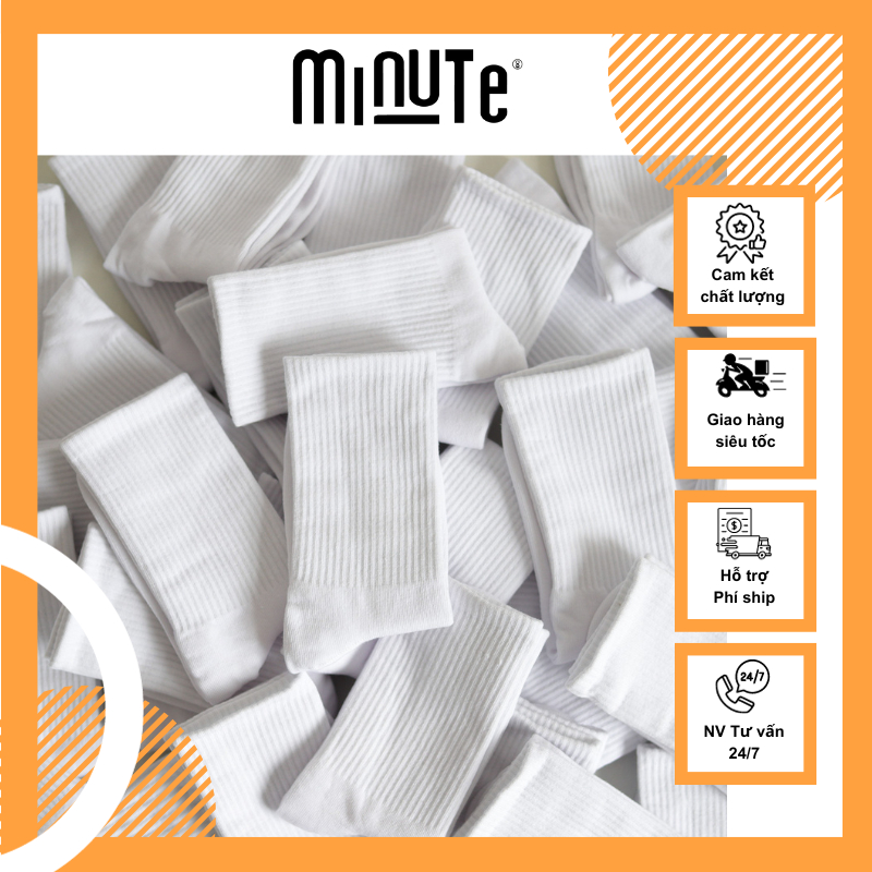 [ SET 5 ĐÔI ] Tất vớ nam nữ chất liệu vải Cotton co giãn bốn chiều, thoáng khí, kiểu dáng trơn trẻ trung hiện đại