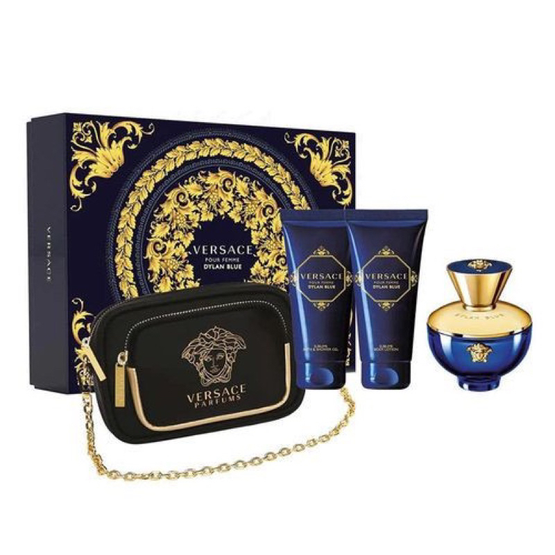 Bộ set nước hoa Versace Pour Femme Dylan Blue EDP sp. 100ml 720032S3 (Gồm 4 món)