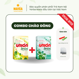 Trà yerba mate union vị trái cây thảo mộc và trà union vị bạc hà 500gr