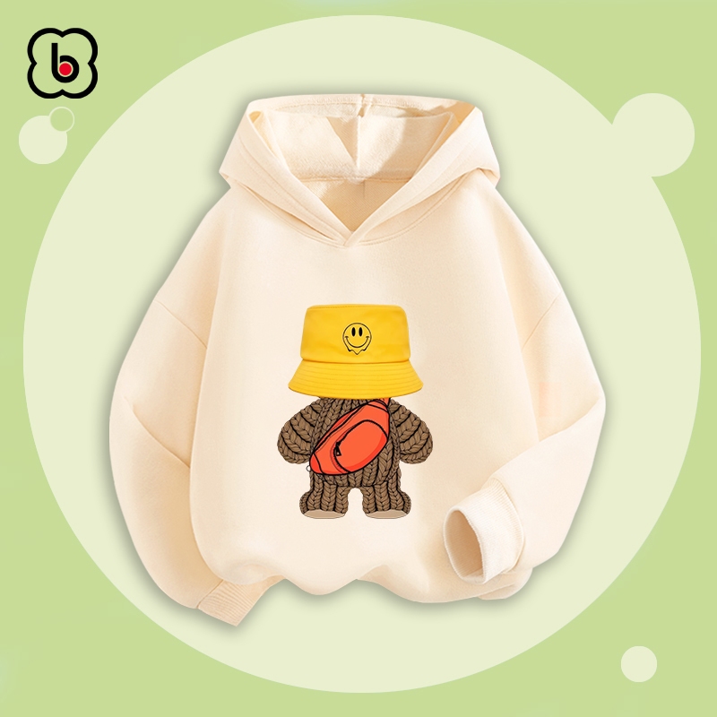 Áo hoodie bé trai BabyloveGO mẫu mới 2024 áo thu đông dài tay cho bé chất nỉ có mũ trùm rộng cho bé