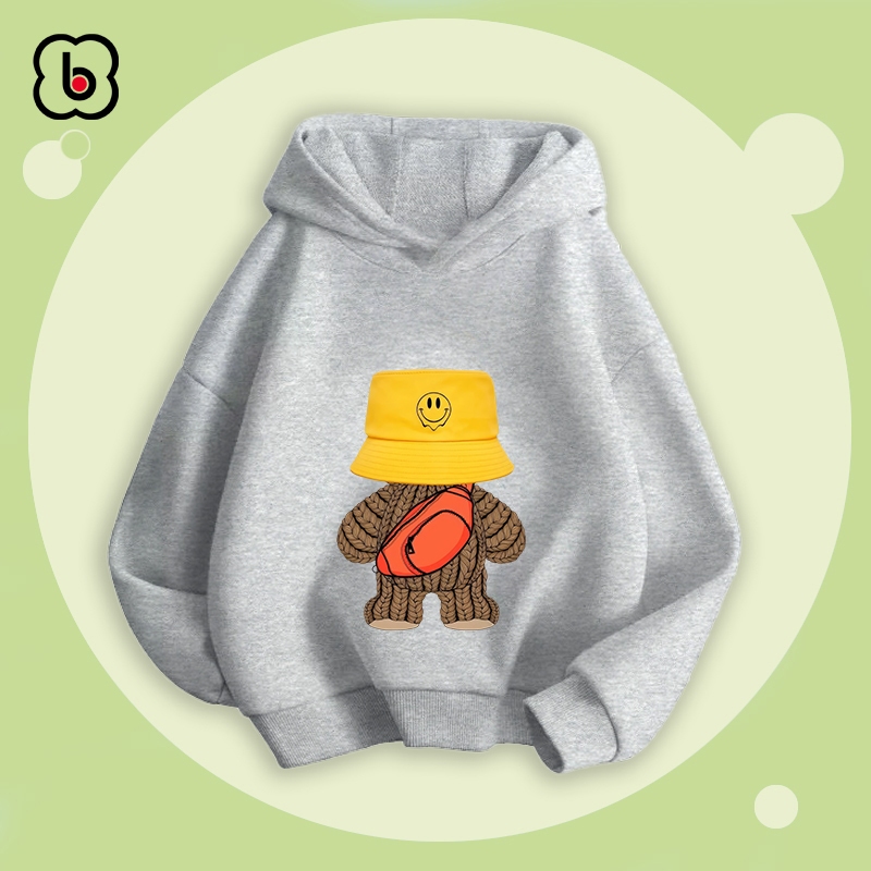 Áo hoodie bé trai BabyloveGO mẫu mới 2024 áo thu đông dài tay cho bé chất nỉ có mũ trùm rộng cho bé