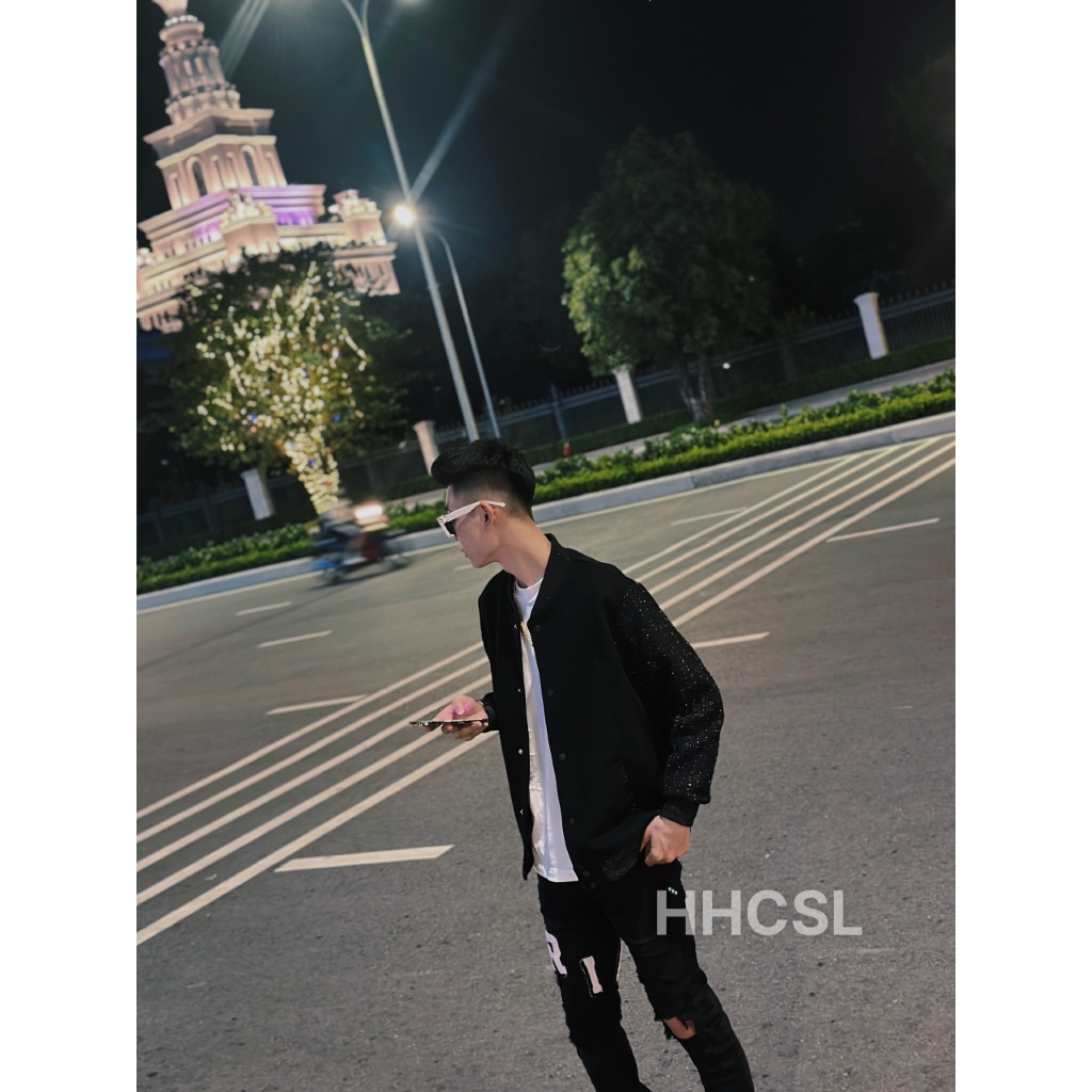 Áo vasity,áo bomber YSL phối tay dạ bo cổ tay dành cho nam nữ