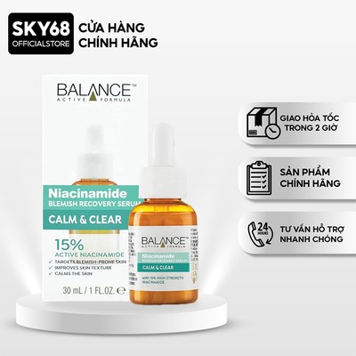 Tinh Chất Balance Active Formula Niacinamide 15% Blemish Recovery Serum 30ml