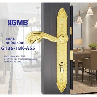 Khóa nhôm kính xingfa, hệ 55 bằng đồng