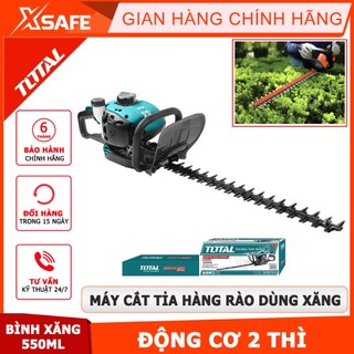Máy cắt tỉa hàng rào total tgt5265511 0.75kw máy tỉa dùng xăng động cơ 2 thì, dung tích bình xăng 550ml -