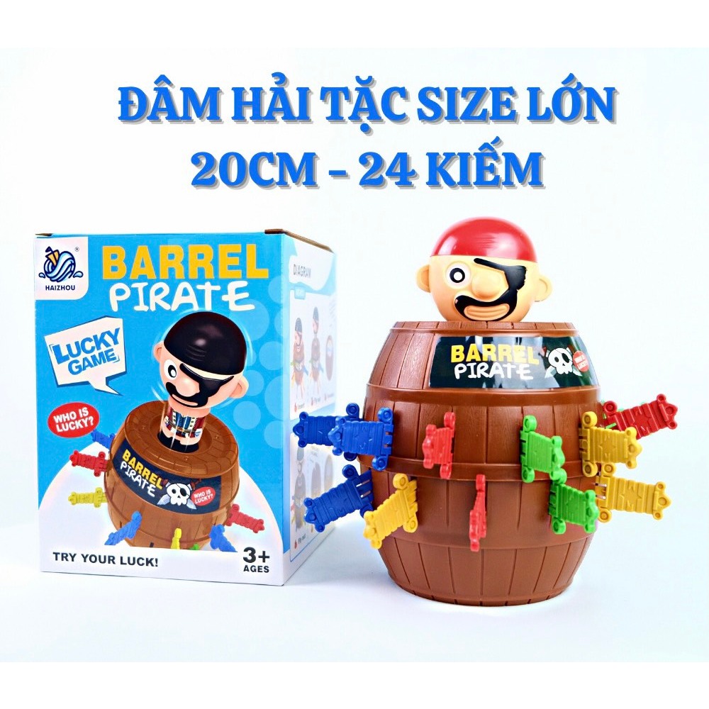 Bộ đồ chơi đâm hải tặc cỡ lớn 20cm 24 kiếm, cỡ lớn 2 in 1, đồ chơi hải tặc vui nhộn
