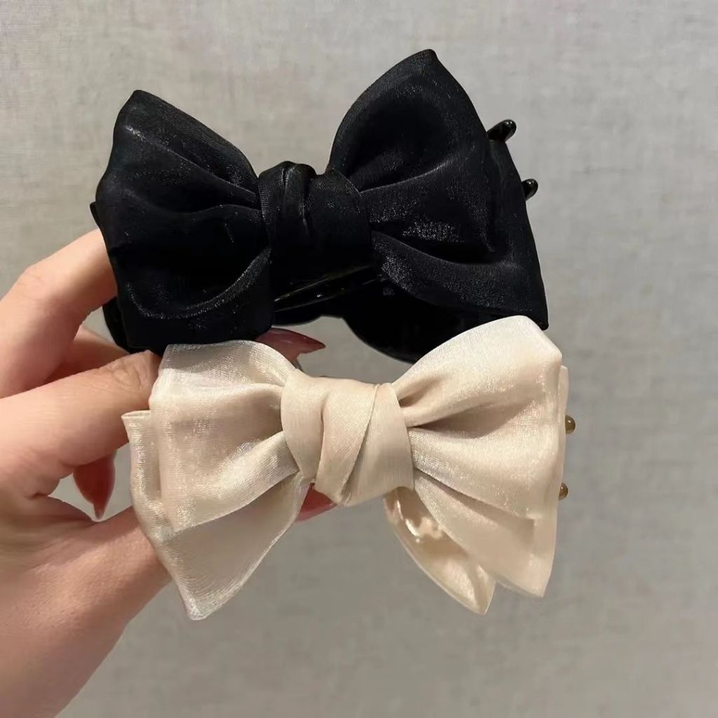 Kẹp tóc Nơ Voan Kính siêu xinh NVK15