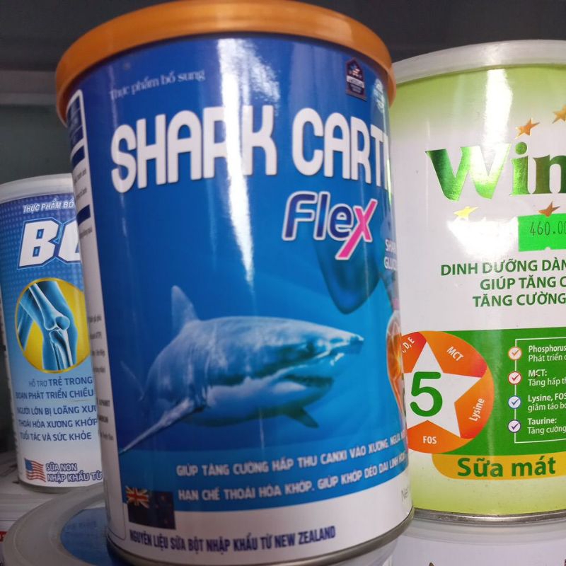 Sữa bột Shark cartilage flex thực phẩm bổ sung sụn vi cá mập , canxi nano