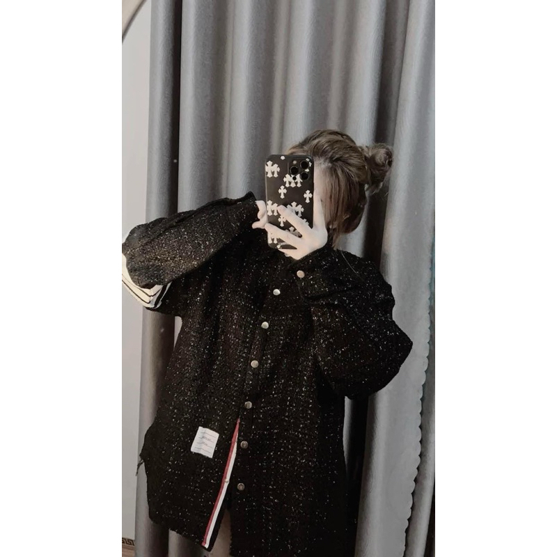 Áo khoác Thom vạch tay kim tuyến , Áo khoác Nam nữ THOME siêu cấp hàng loại 1 H 06