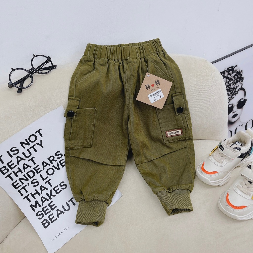 Quần dài kaki bo chun 3 màu cho bé trai 8-20kg Namkidshop