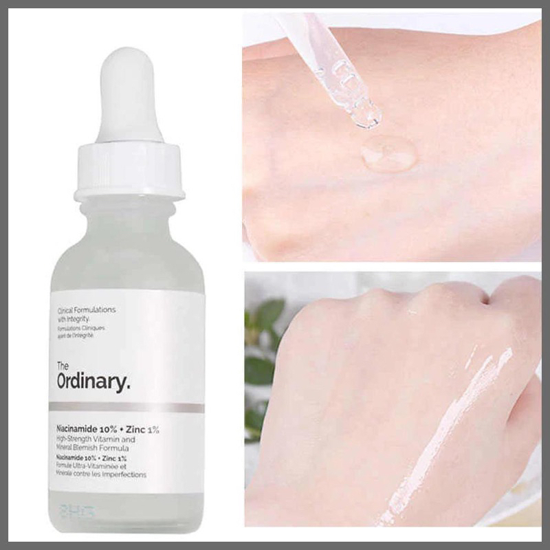 Serum The Ordinary Niacinamide 10% + Zinc 1% giúp giảm mụn giảm thâm, se khít lỗ chân lông